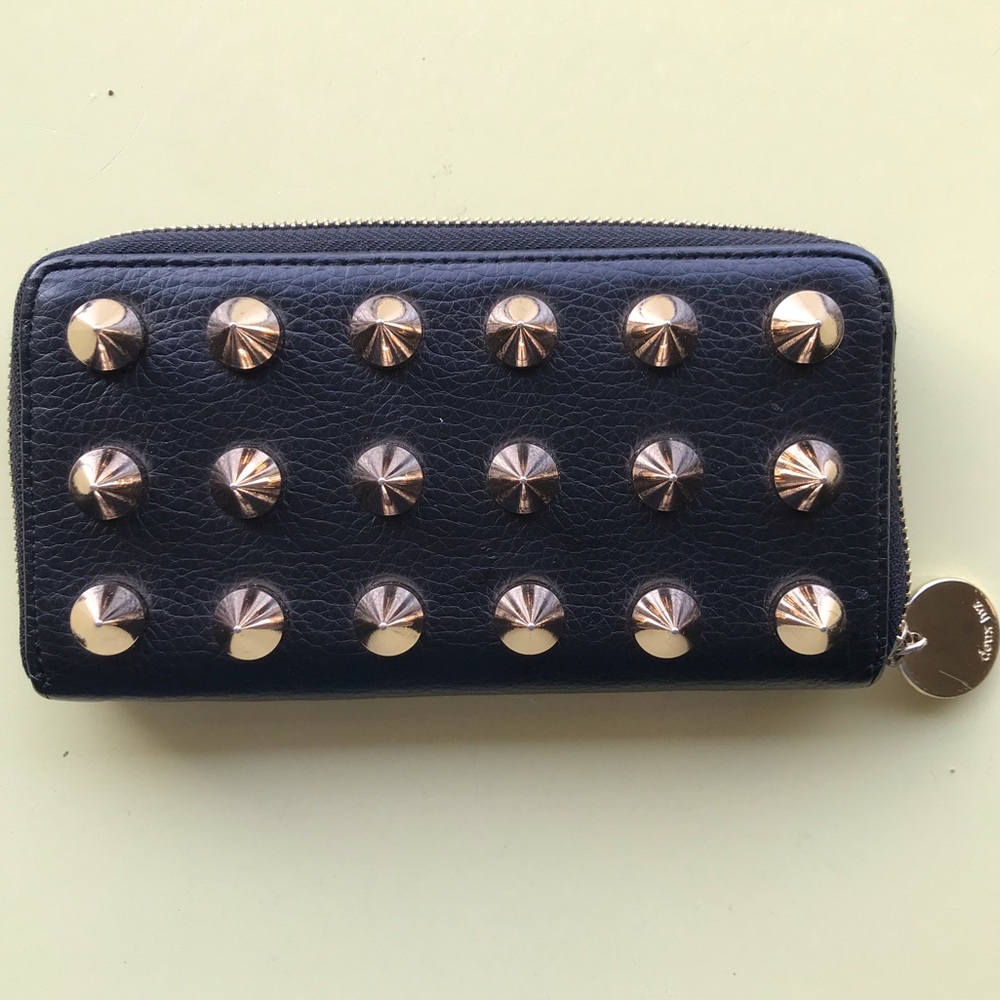 Rose gold spike clutch wallet
